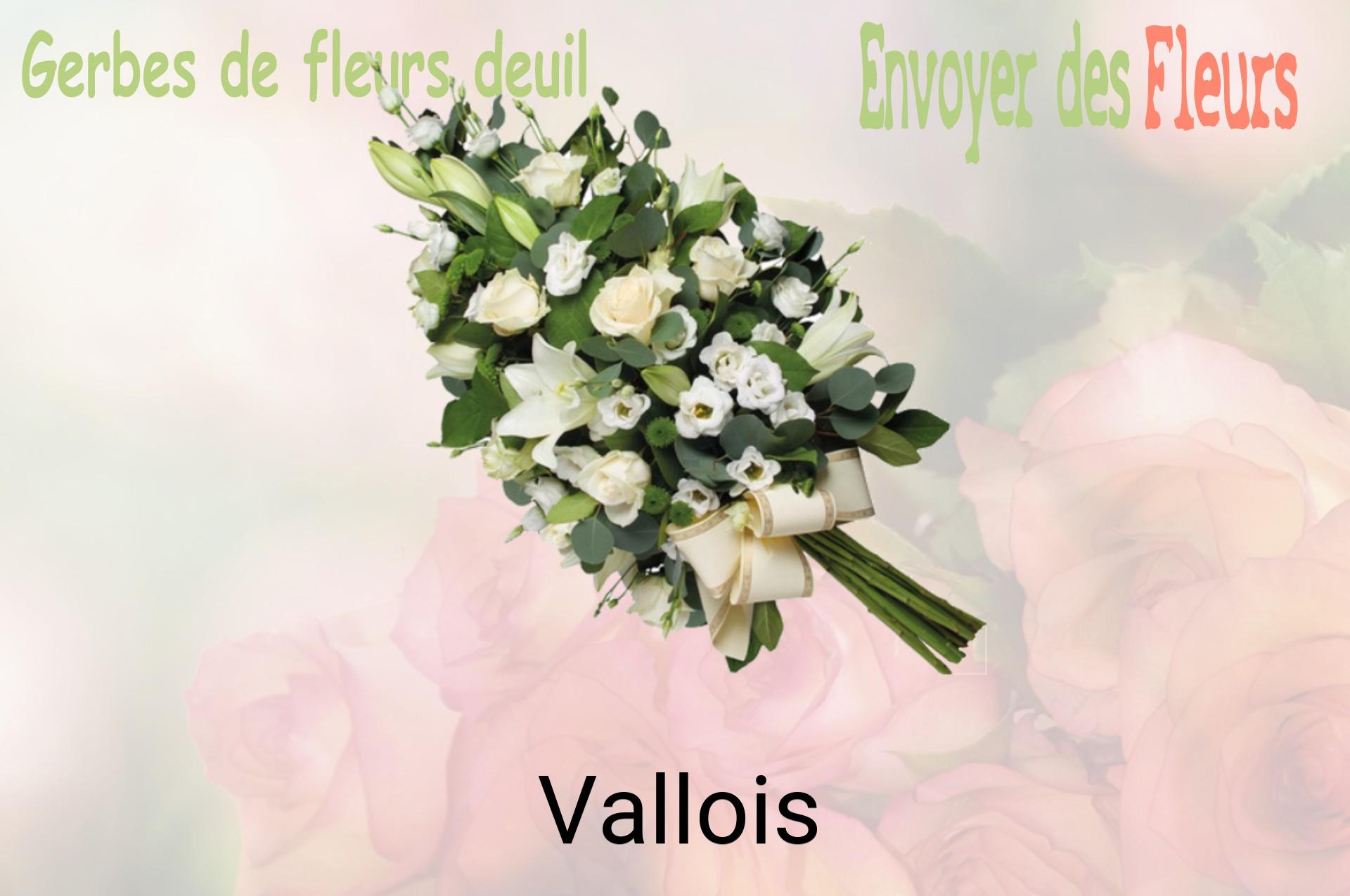 Gerbe de fleurs de deuil livrée à Vallois
